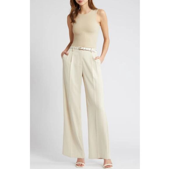 New ~ OPEN EDIT , NORDSTROM ~ Tan Oxford Smooth Edit Crewneck Tank Top Size M - Picture 10 of 10